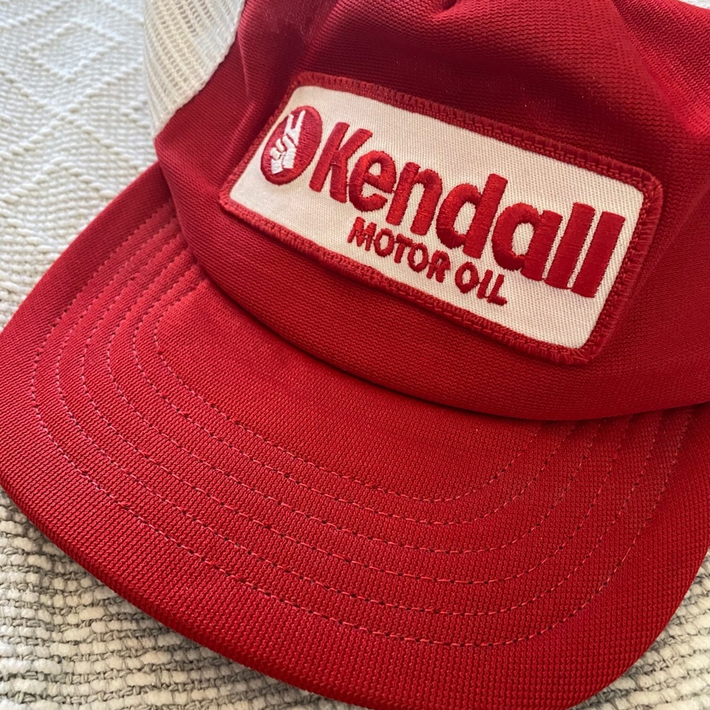 Vintage Kendall motor oil snap back hat